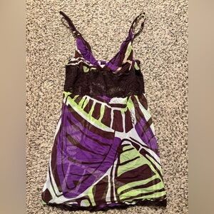 Vintage Victoria's Secret Very Sexy Purple and Brown Lace Detail